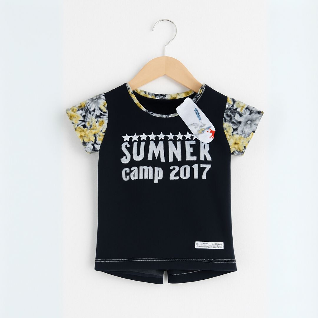 KIDS BLACK SUMMER TEE BY CROSS EDGE