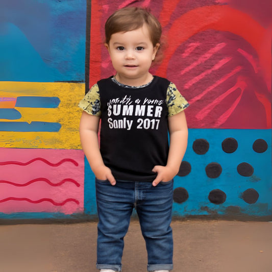 KIDS BLACK SUMMER TEE BY CROSS EDGE