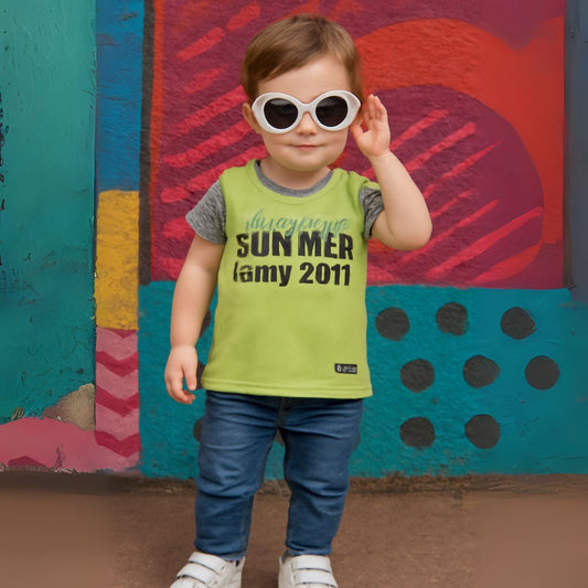 KIDS SUN FLOWER STYLE TEE BY CROSS EDGE