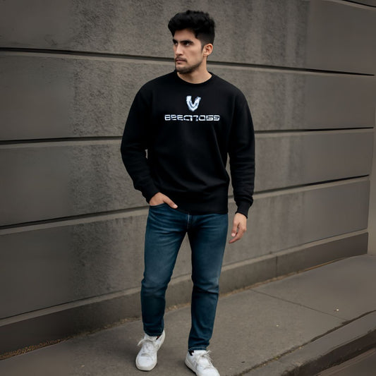 BLACK SWEATSHIRT FOR BOYS BY CROSS EDGE